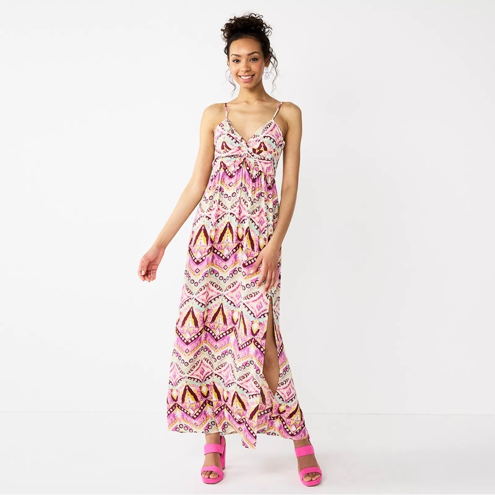 Rewind Twist Front Maxi Dress